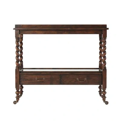 Theodore Alexander Althorp - Victory Oak Tray Top End Table With Storage In Medium Wood