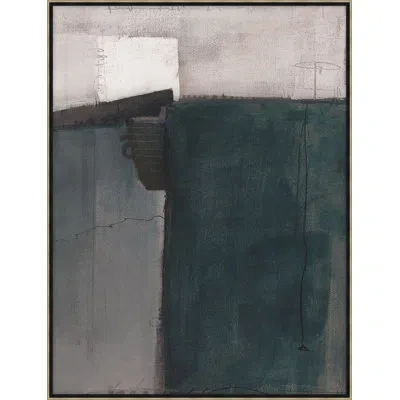 Theodore Alexander Among The Walls 1 Framed Art Print In Blue,teal