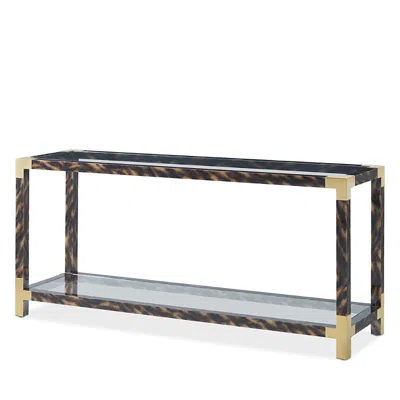 Theodore Alexander Arakan Console Table In Brown