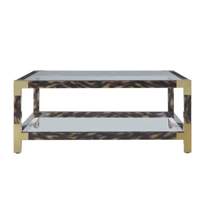 Theodore Alexander Arakan Square Cocktail Table In Clear
