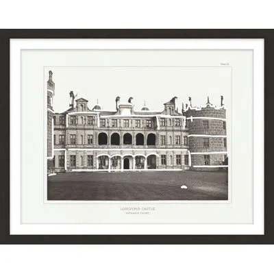 Theodore Alexander Architecture Plates 1 Framed Art Print In Gray,white