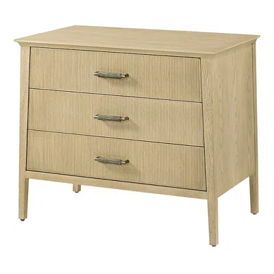 Theodore Alexander Balboa Three-drawer Nightstand In Coastal Gray
