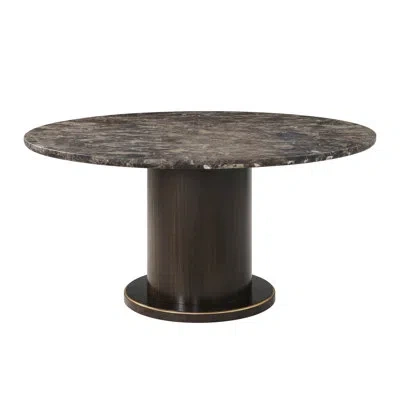 Theodore Alexander Belgravia Marble Top Dining Table In Black