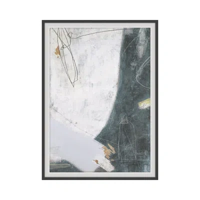 Theodore Alexander Blue In My Corner 1 By Studio L57 Affinity - Single Picture Frame Print On Canvas In Snowy White,aegean Blue,gold