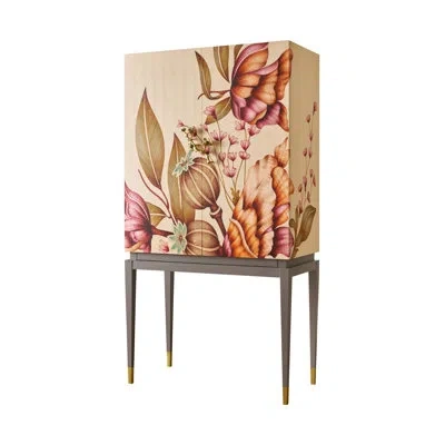 Theodore Alexander Bouquet 39.75'' Bar Cabinet In Multi