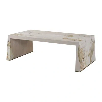 Theodore Alexander Bouquet Cocktail Table In Buttercream