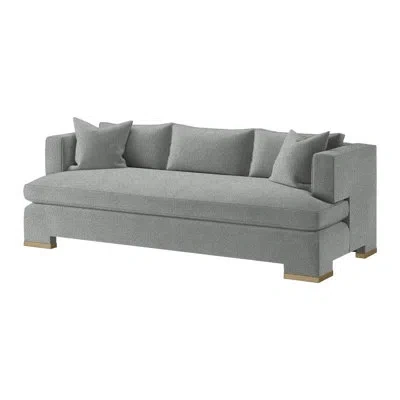 Theodore Alexander Brier 90'' Recessed Arms Sofa In Rise Smoke (performance Fabric) 1357-93,dune