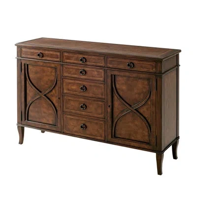 Theodore Alexander Brooksby Buffet Table In Brown