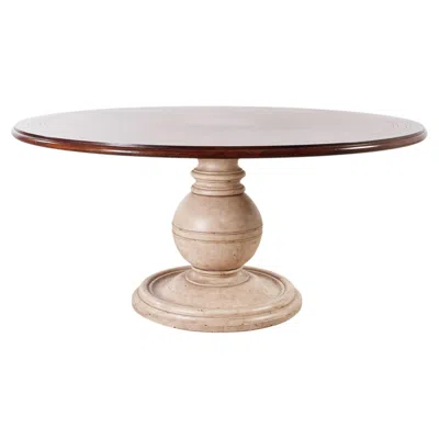 Pre-owned Theodore Alexander "brooksby Nicolet" Round Dining Table In Brown