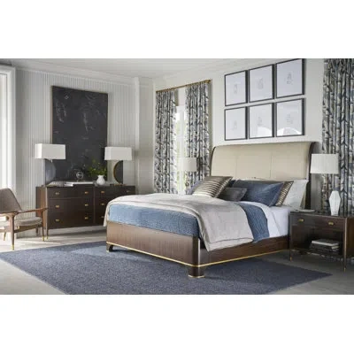 Theodore Alexander Carlton Gardens Upholstered Bed In Multi