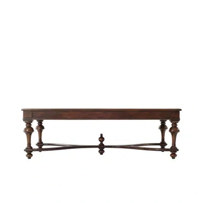 Theodore Alexander Castle Bromwich Solid Wood Coffee Table With Storage In Brown