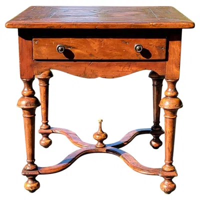 Pre-owned Theodore Alexander Castle Bromwich - William & Mary Style Side Table In Brown