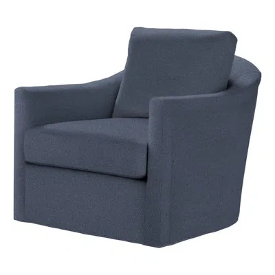 Theodore Alexander Catalina Upholstered Armchair In Dutton Indigo (performance Fabric) 1352-,expresso