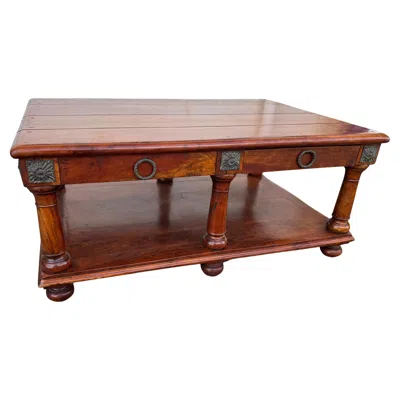 Pre-owned Theodore Alexander Cherrywood Coffee Table In Brown