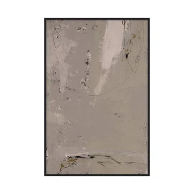 Theodore Alexander Chipped Away 2 Framed On Canvas By Studio L57 Contempo Print In Champagne,charcoal,sand