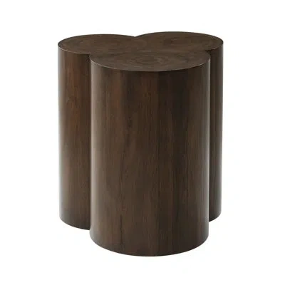 Theodore Alexander Composition Block End Table In Dark Brown