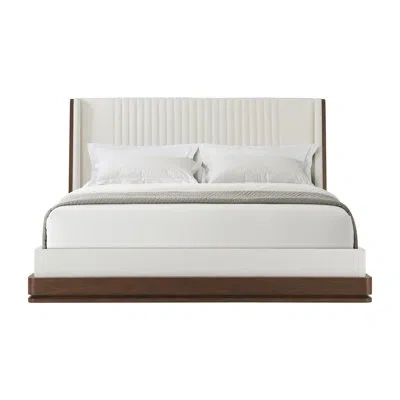 Theodore Alexander Coronet Walnut Channel Bed In Brown