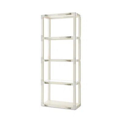 Theodore Alexander Cutting Edge Etagere In White Horn