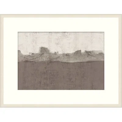 Theodore Alexander Desert Walls 3 Framed Art Print In Gray,beige