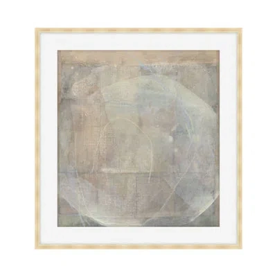 Theodore Alexander Dreaming Of Warmer Days 1 By Molly Supplee - Single Picture Frame Print In Brown,rose Quartz,ecru,sky Blue