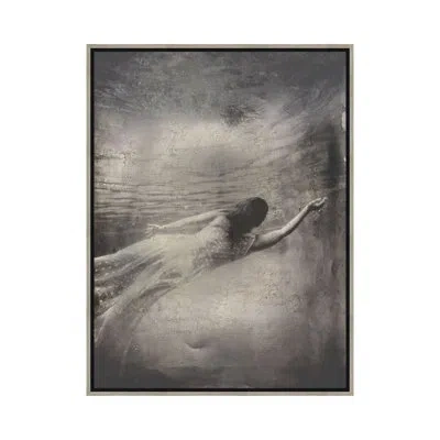 Theodore Alexander Dressed Up 1 By Studio L57 Narrative - Floater Frame Print On Canvas In Gray,charcoal,smoke,graphite