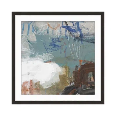 Theodore Alexander Eloquent Thoughts 4 By Studio L57 Contempo - Single Picture Frame Print On Paper In Brown,blue,ash Gray