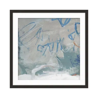 Theodore Alexander Eloquent Thoughts 6 By Studio L57 Contempo - Single Picture Frame Print On Paper In Greige,steel Blue,smoke