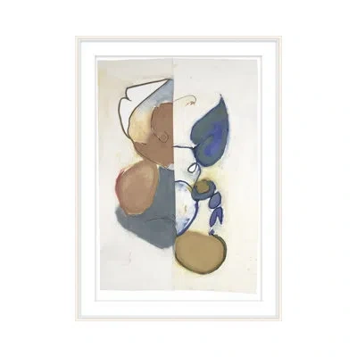 Theodore Alexander Energy Within Me 2 By Studio L57 Contempo - Single Picture Frame Print On Paper In Blue,slate Gray,dark Tan,indigo