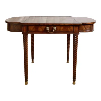 Pre-owned Theodore Alexander English Regency Style Writing Table By  In Brown