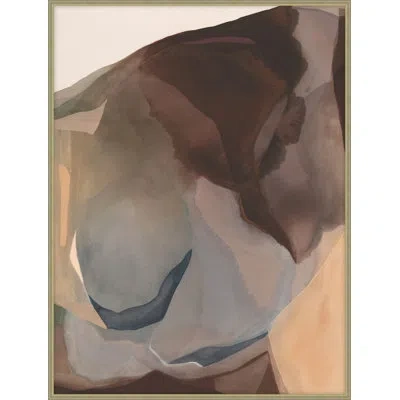 Theodore Alexander Enhance 1 Framed Art Print In Brown,gray,ivory