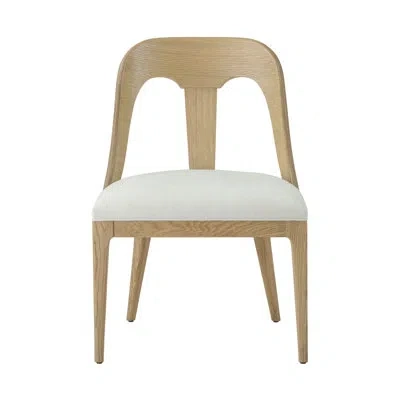 Theodore Alexander Essence Queen Anne Back Side Chair In Marshmallow/blonde