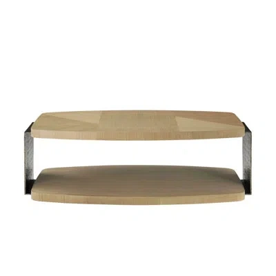 Theodore Alexander Essence Wood Floor Shelf Cocktail Table In Blonde