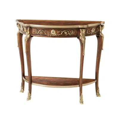 Theodore Alexander Essential 40.25" Console Table In Gold;brown