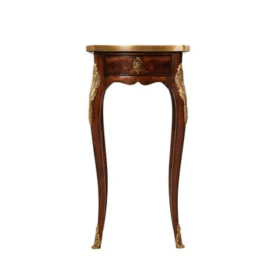 Theodore Alexander Essential Glass End Table With Storage In Brown