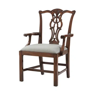 Theodore Alexander Essential Penreath Arm Chair In Brown