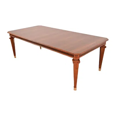 Pre-owned Theodore Alexander French Regency Burl Wood Dining Table, Newly Refinished In Brown