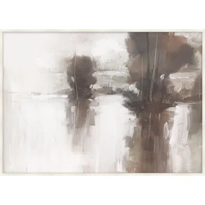 Theodore Alexander Frozen Lake 1 Framed Art Print In Brown,gray