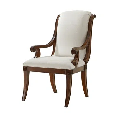Theodore Alexander Gabrielle Upholstered Arm Chair In Alpaca