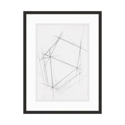 Theodore Alexander Geometric Progression 1 By Studio L57 - Single Picture Frame Print On Paper In Black,gray