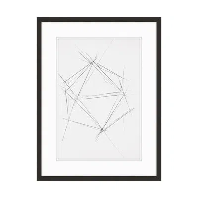 Theodore Alexander Geometric Progression 7 By Studio L57 - Single Picture Frame Print On Paper In Black,gray