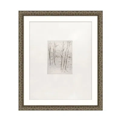 Theodore Alexander Grove Sketch 1 By Studio L57 Affinity - Single Picture Frame Print On Paper In Beige,pastel Gray