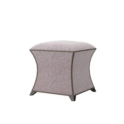 Theodore Alexander Hayes Upholstered Ottoman In Milsap Spray (performance Fabric) 1356-9,espresso