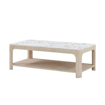 Theodore Alexander Horizon Coffee Table In White;gray