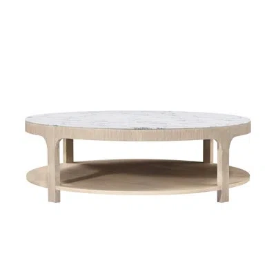 Theodore Alexander Horizon Coffee Table In White;gray