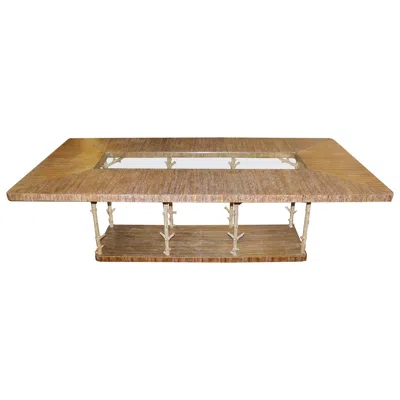Pre-owned Theodore Alexander Incredible  Wynwood Ii Tree Style Conference Dining Table In Brown