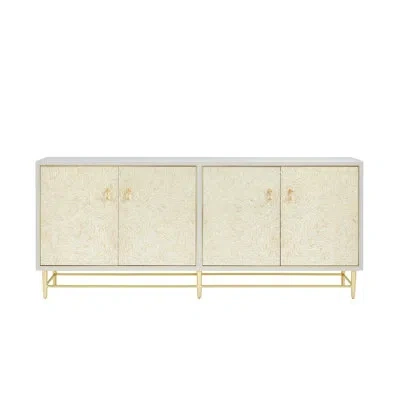 Theodore Alexander Judith Leiber Couture 80 Sideboard In Feather;solstice