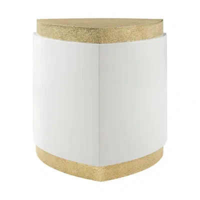 Theodore Alexander Judith Leiber Couture End Table In Polished Textured Brass