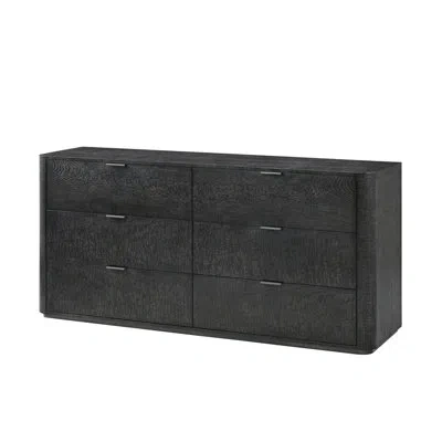 Theodore Alexander Kesden 6 Drawer 72" W Double Dresser In Gray
