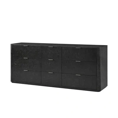 Theodore Alexander Kesden 9 Drawer 86" W Dresser In Black