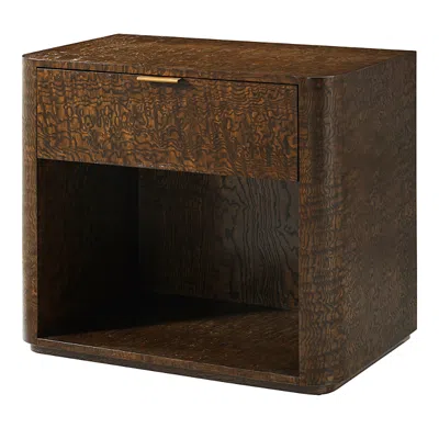 Theodore Alexander Kesden Nightstand In Pyramid Brown